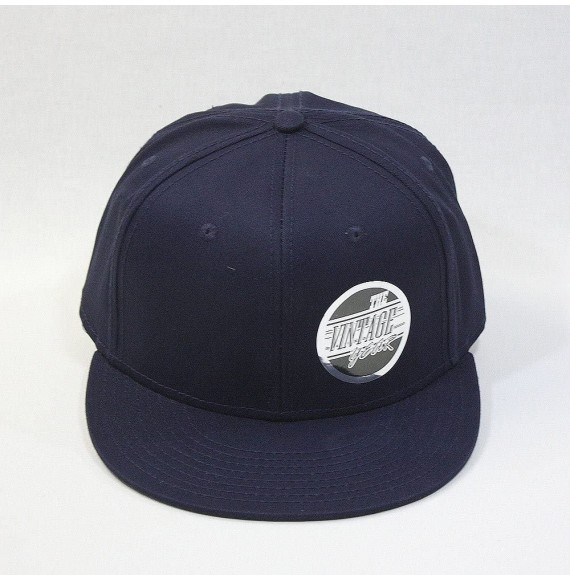 Baseball Caps Premium Plain Cotton Twill Adjustable Flat Bill Snapback Hats Baseball Caps - Navy - CW12BIX4K0Z