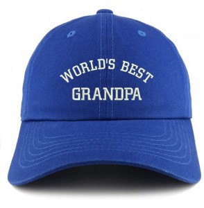 Baseball Caps World's Best Grandpa Embroidered Low Profile Soft Cotton Dad Hat Cap - Royal - CV18D562N72