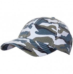 Baseball Caps MG Unisex Unstructured Ripstop Camouflage Adjustable Ballcap - Blue Camo - CO11WW9KB5X