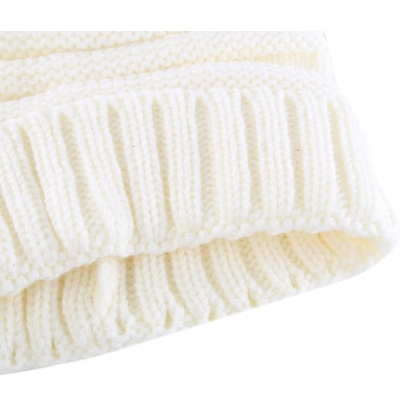 Skullies & Beanies Trendy Winter Warm Hats Slouchy Beanie Baggy Beanie Knit Hats for Women - White - CF187NXZMCY