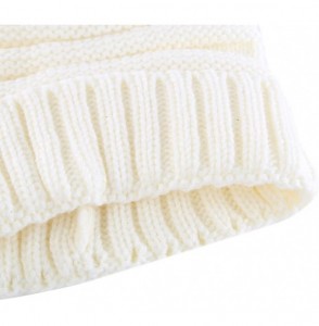 Skullies & Beanies Trendy Winter Warm Hats Slouchy Beanie Baggy Beanie Knit Hats for Women - White - CF187NXZMCY