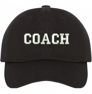 Baseball Caps Coach Dad Hat - Black (Coach Dad Hat) - C218EY6W2SR