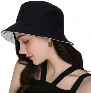 Sun Hats Fashion Fruit Bucket Hat for Women Trendy Strawberry Painted Foldable Summer Cotton Fisherman Sun Caps - CV1983RO20C