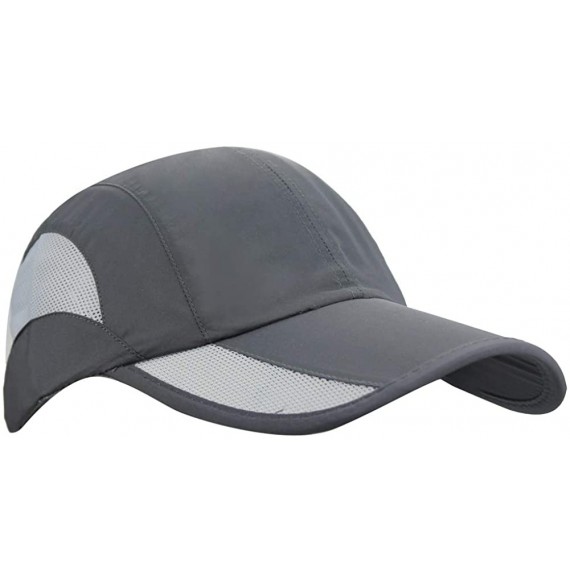 Baseball Caps Men Women Summer Mesh Snapback Running Baseball Tennis Ball Golf Hats Caps Visor - Dark Gray - CU12G5RN5U5