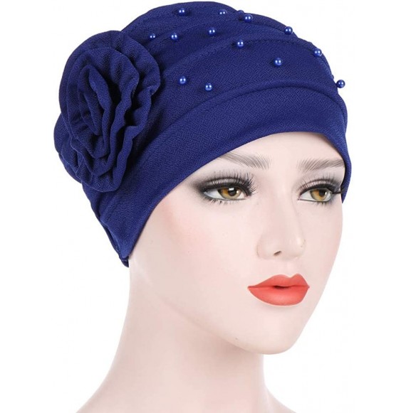 Skullies & Beanies Fashion Women Muslim Stretch Turban Hat Chemo Cap Hair Loss Head Scarf Wrap Hijib Cap Gift - A - C518R62E2AM