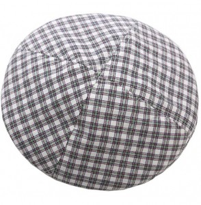 Berets Cotton Vintage Plaid French-Beret Hat Painter-Beanie for Women - White - CO18U828YCG