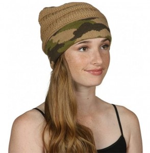 Skullies & Beanies Soft Camouflage Cuff Beanie - Camel - CL12OBK8Z5S