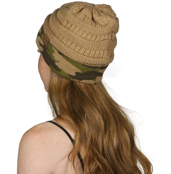 Skullies & Beanies Soft Camouflage Cuff Beanie - Camel - CL12OBK8Z5S