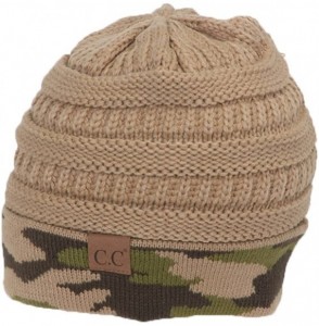 Skullies & Beanies Soft Camouflage Cuff Beanie - Camel - CL12OBK8Z5S