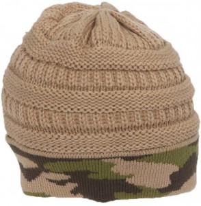 Skullies & Beanies Soft Camouflage Cuff Beanie - Camel - CL12OBK8Z5S