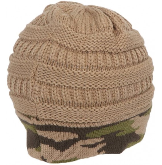 Skullies & Beanies Soft Camouflage Cuff Beanie - Camel - CL12OBK8Z5S