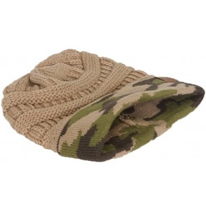 Skullies & Beanies Soft Camouflage Cuff Beanie - Camel - CL12OBK8Z5S