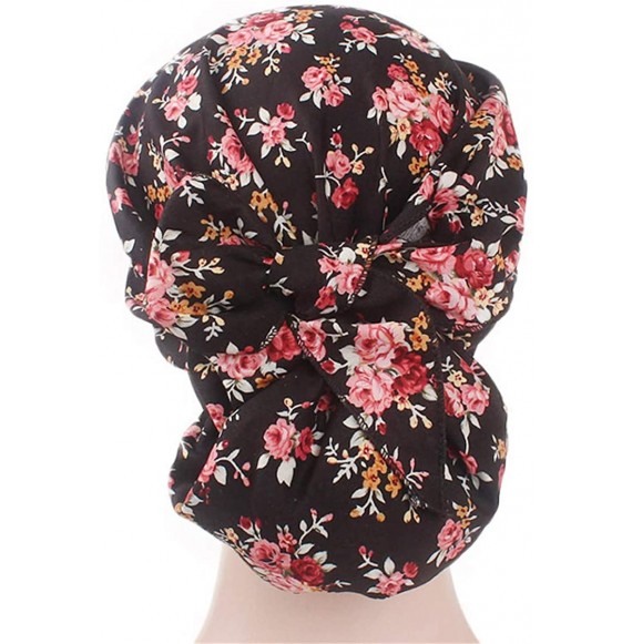 Skullies & Beanies Women Vintage Elastic Wide Band Chemo Head Scarf Turbans Night Sleep Hat Cap - 3 Color Pack B - C618I4R8MX4