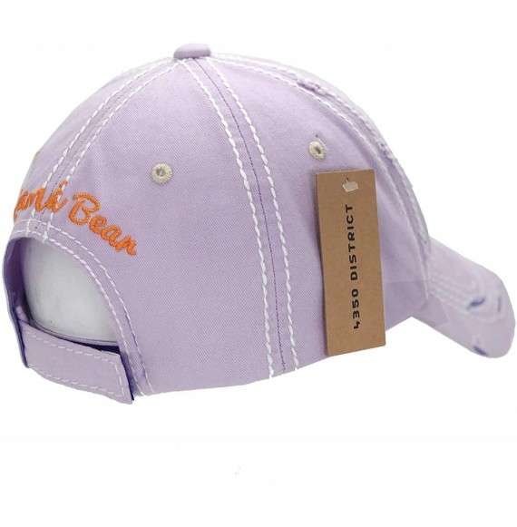 Baseball Caps Womens Baseball Cap Washed Distressed Vintage Adjustable Polo Style Dad hat - Purple - C618YE725OD