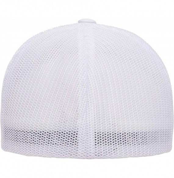 Baseball Caps Trucker Mesh Fitted Cap - White - C9193H5ATY4