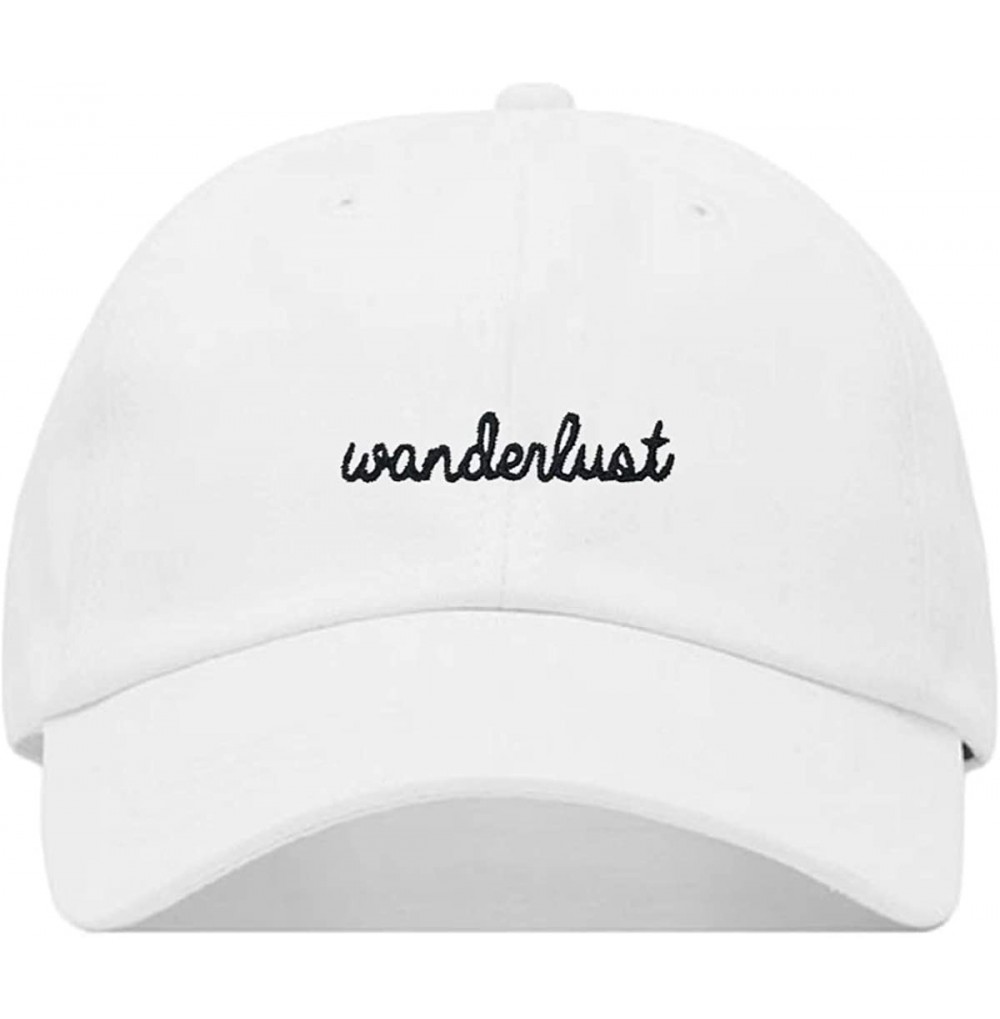 Baseball Caps Wanderlust Baseball Hat- Embroidered Dad Cap- Unstructured Soft Cotton- Adjustable Strap Back (Multiple Colors)...