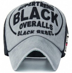 Skullies & Beanies Mens Keep You Feeling Super Trend Overalls Black Rebel Foam Mesh Trucker Hat Baseball Snapback Cap - Grey ...