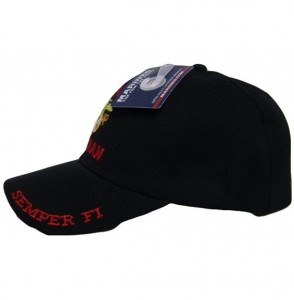 Skullies & Beanies Superstore U.S.M.C Veteran Semper Fi EGA Marines Black Baseball Ball Cap Hat - CE1897N5T63