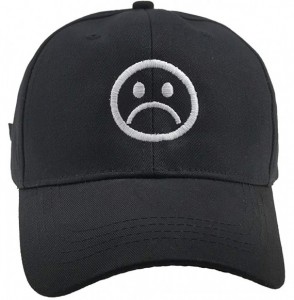 Baseball Caps Cotton Sad face Embroidery Baseball Cap Adjustable Dad Hat Men Women Hip Hop Cap Snapback Black White Pink Choo...