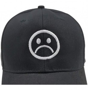 Baseball Caps Cotton Sad face Embroidery Baseball Cap Adjustable Dad Hat Men Women Hip Hop Cap Snapback Black White Pink Choo...